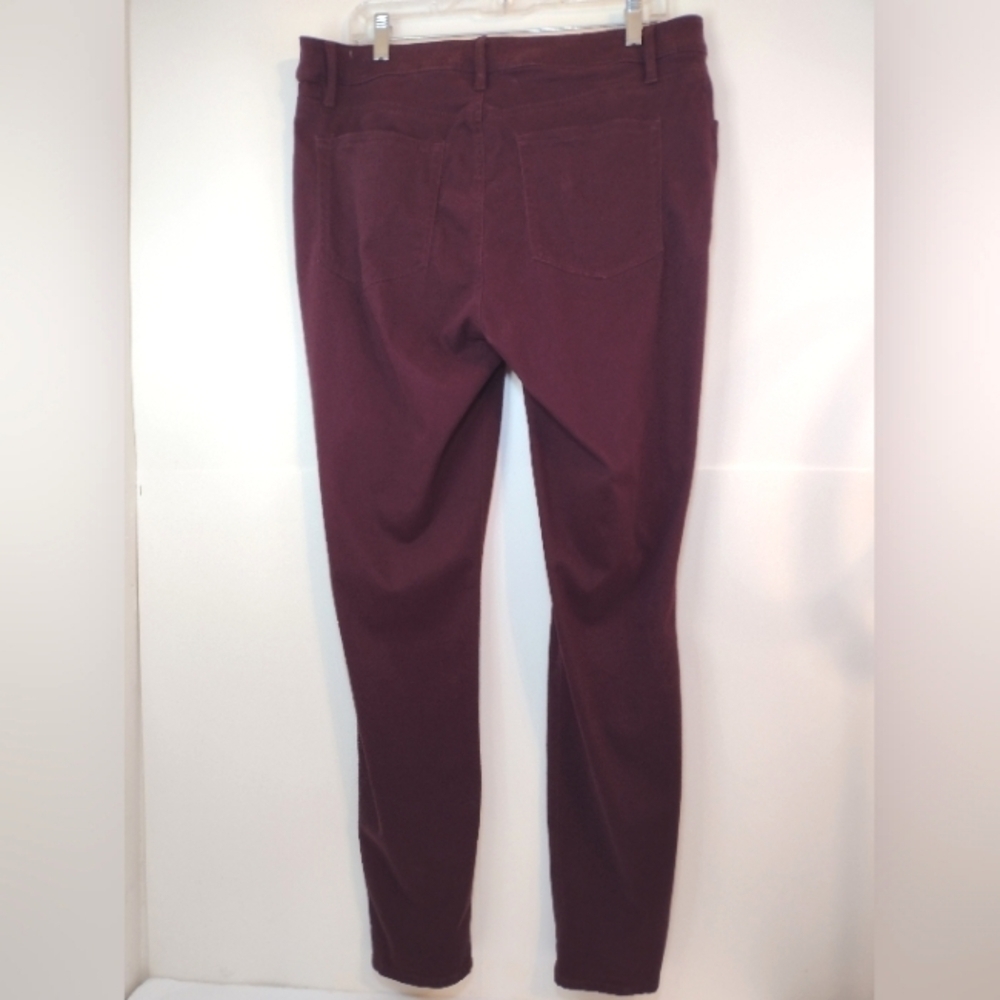 LOFT women's burgundy stretchy leggings size (12) - Picture 8 of 15